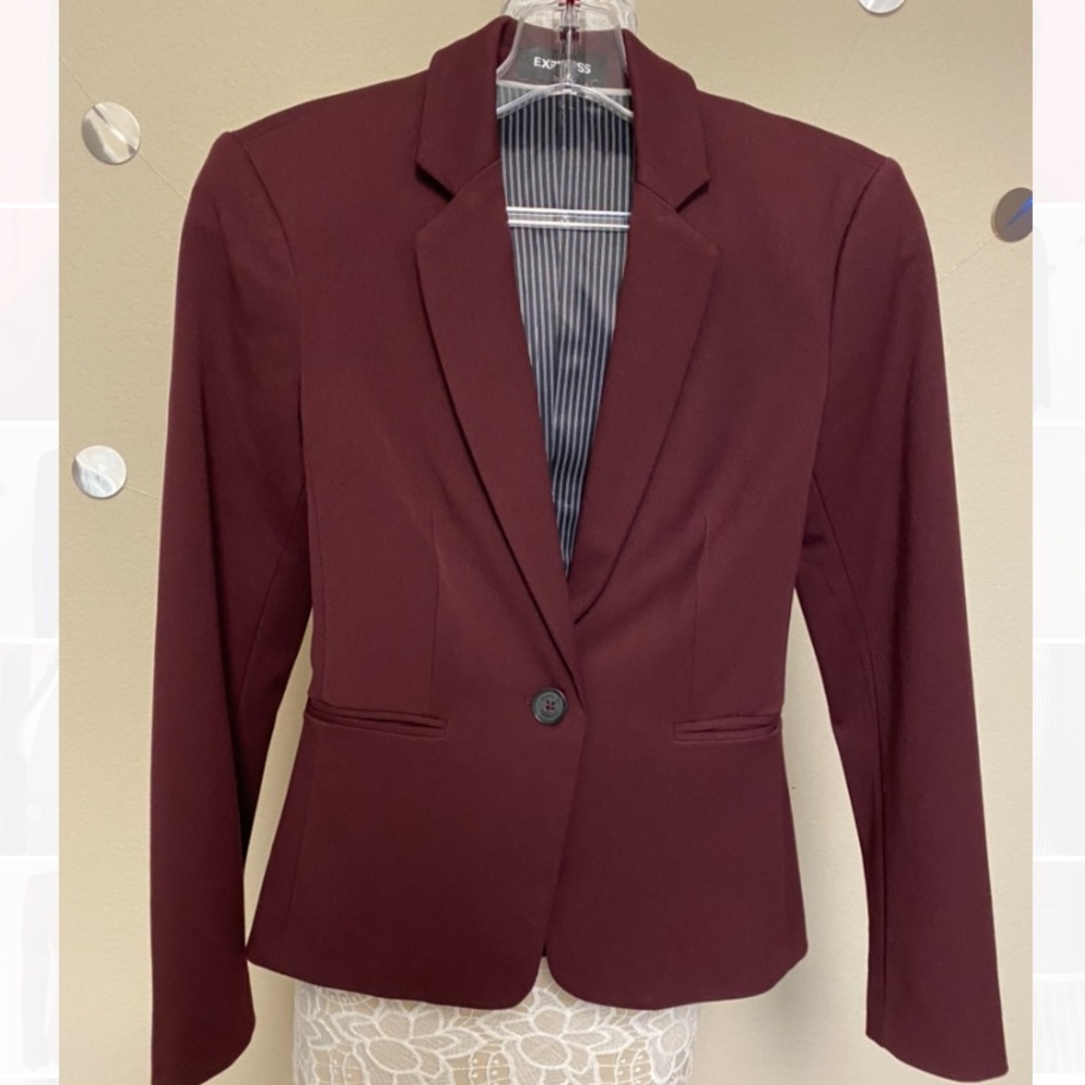 EXPRESS BURGUNDY BLAZER JACKET
